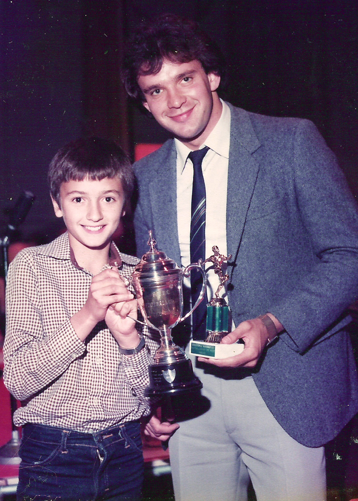 Dean receiving Player of the Year as an U11 for Somerdale Wanderers